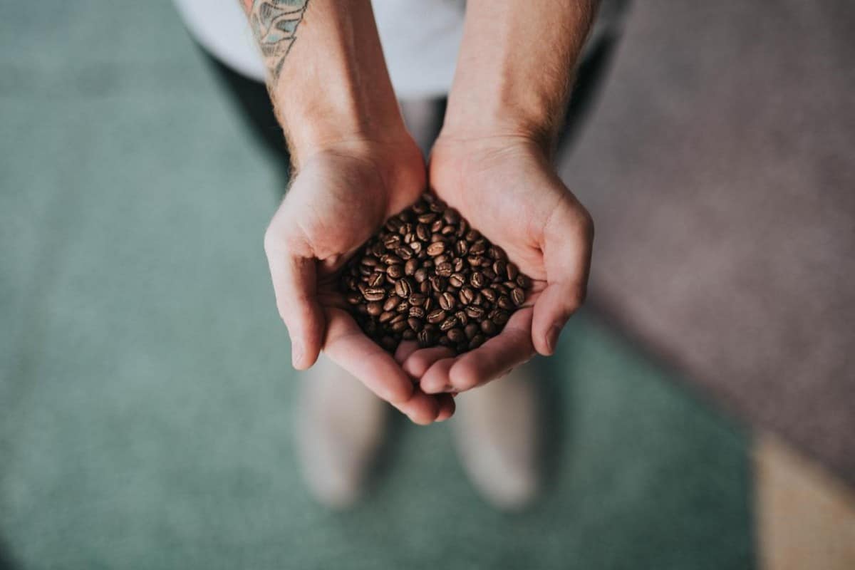 A person with tattoo showing coffee beans.