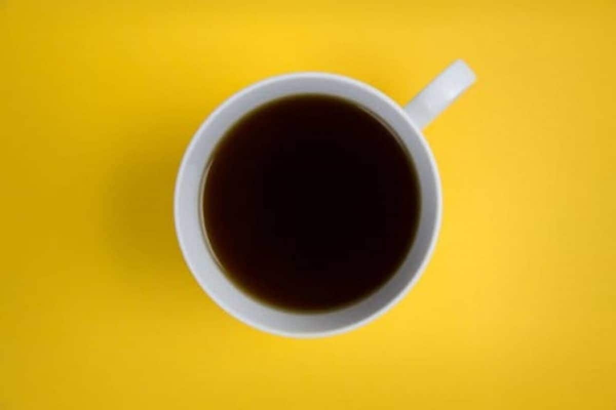 coffee on a yellow background