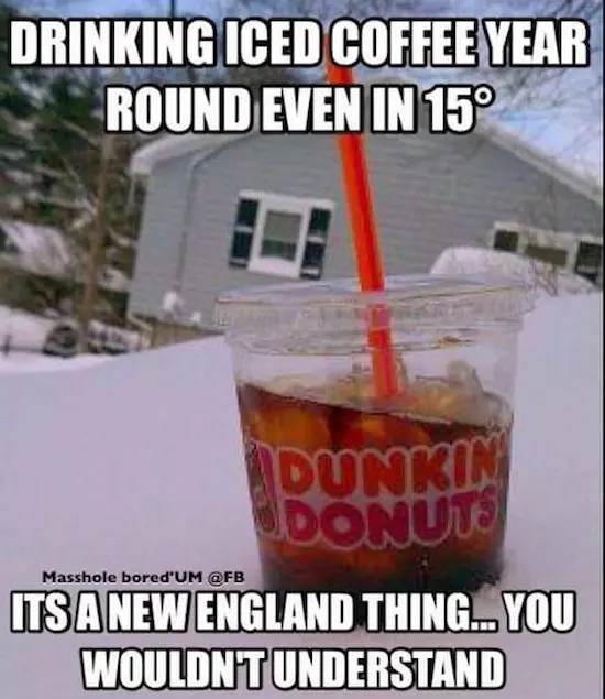 Dunkin Iced Coffee in New England