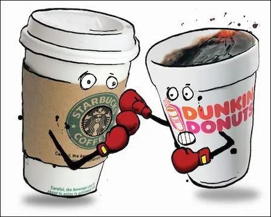 Dunkin vs Starbucks meme
