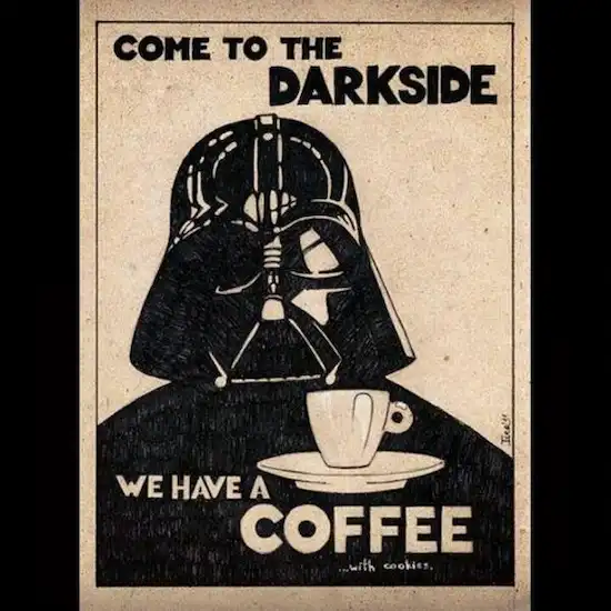 Darkside coffee humor