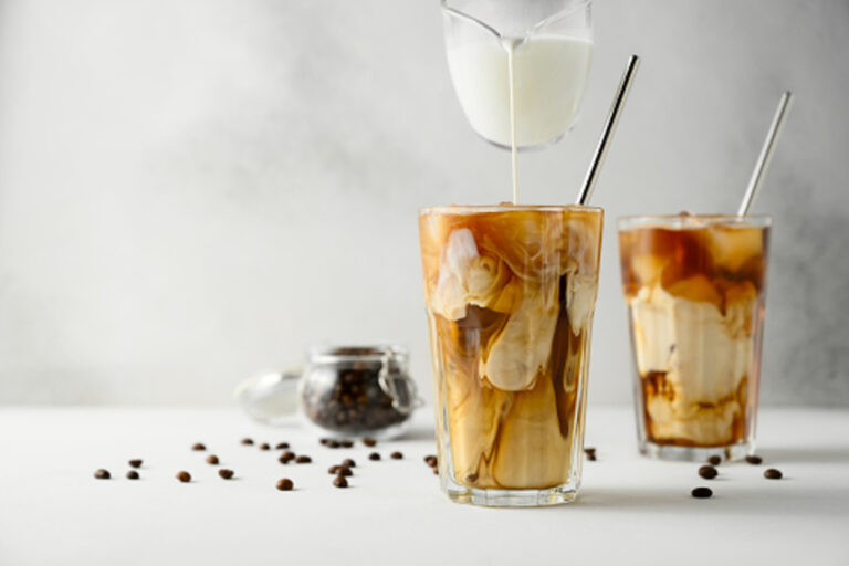 Two glasses of cold coffee