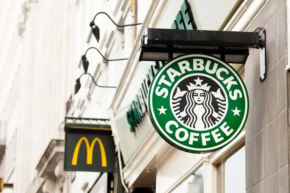 Starbucks and McDonald's logos