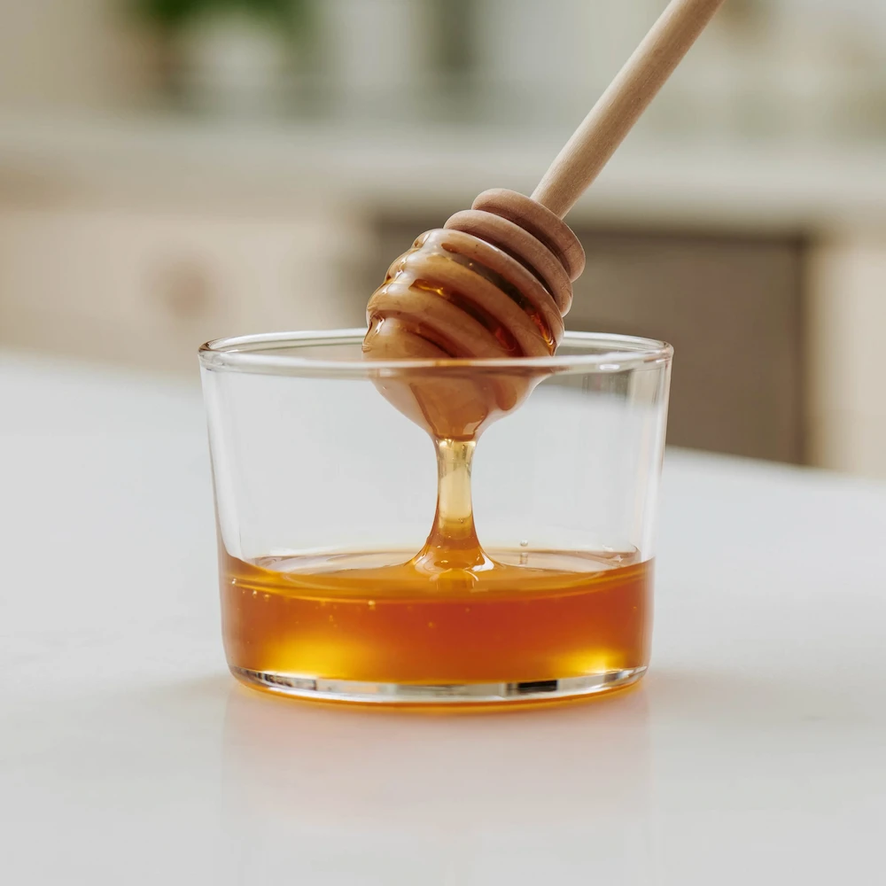 Honey in a small glass