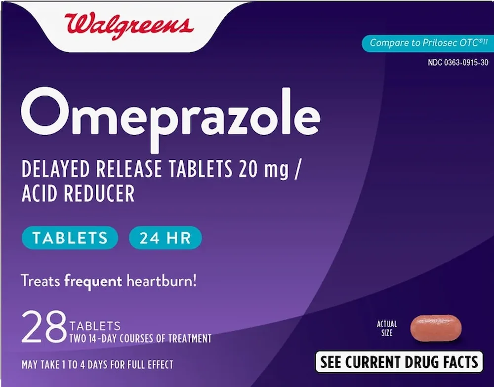 Omeprazole walgreens 28 tablets