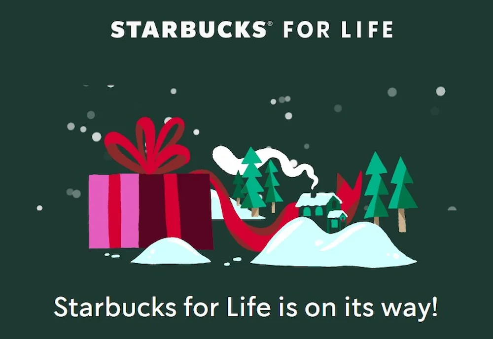 Starbucks for life holiday game