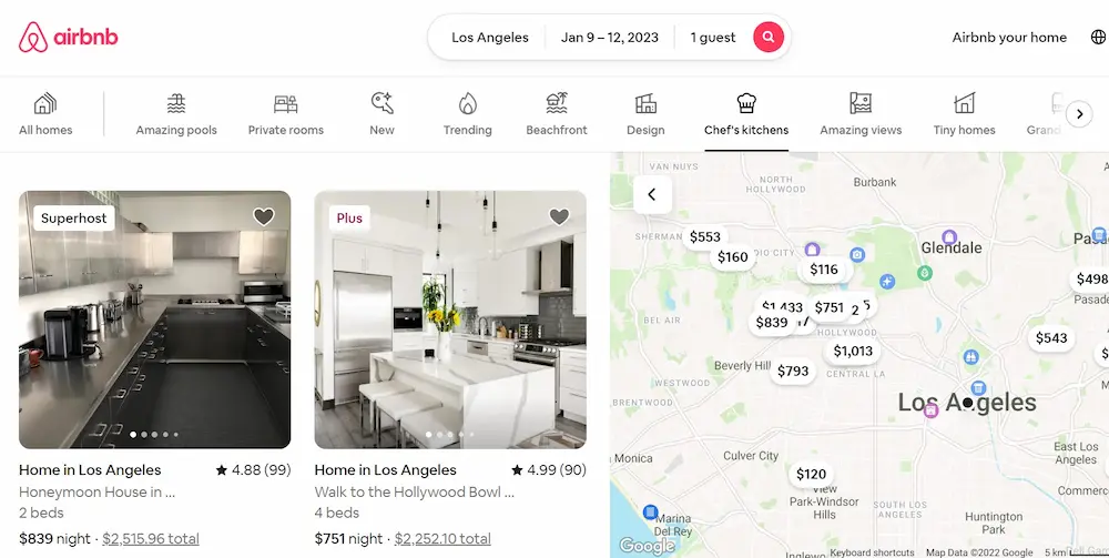airbnb booking