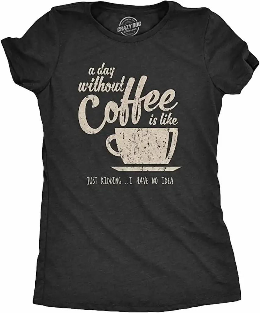 funny coffee t-shirt in black