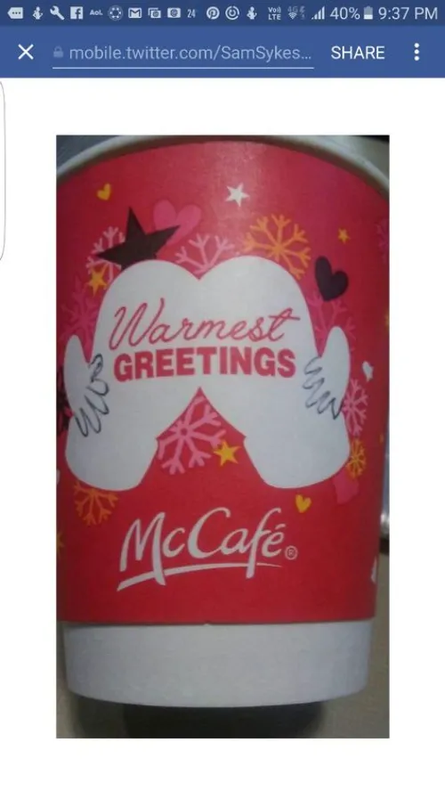 warmest greetings mccafe seasonal cup